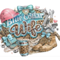 Blue collar wife round cardstock