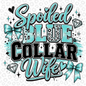 Blue collar wife round cardstock
