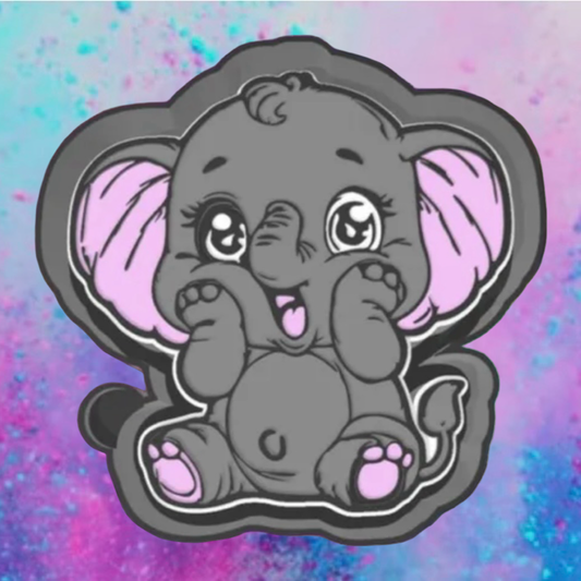 Baby elephant freshie mold