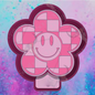 Checkered flower smiley face freshie mold