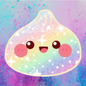 Rainbow glitter dumpling Freshie cardstock