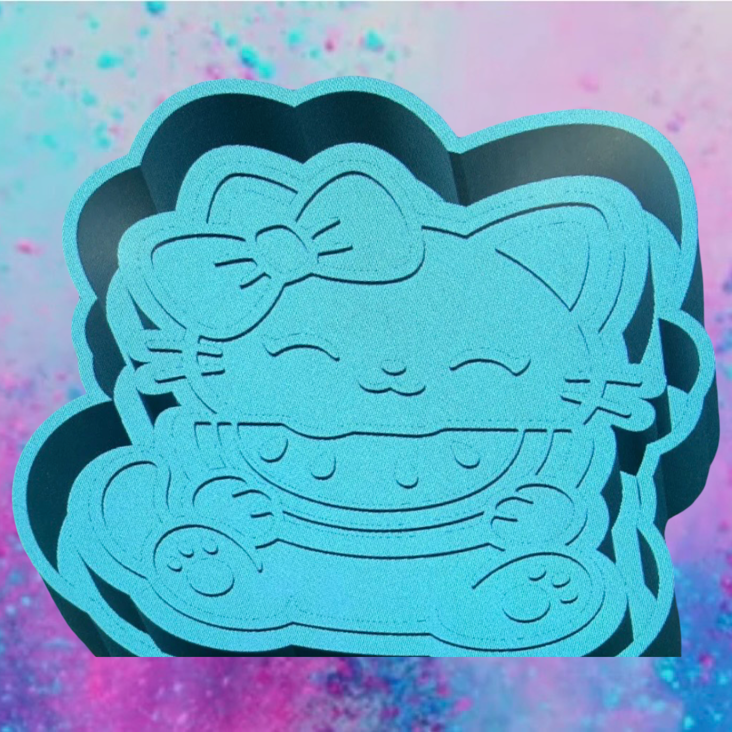 Cat eating watermelon freshie mold