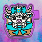 Cute cow in basket freshie mold