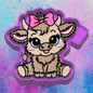 Cute cow with bows freshie mold