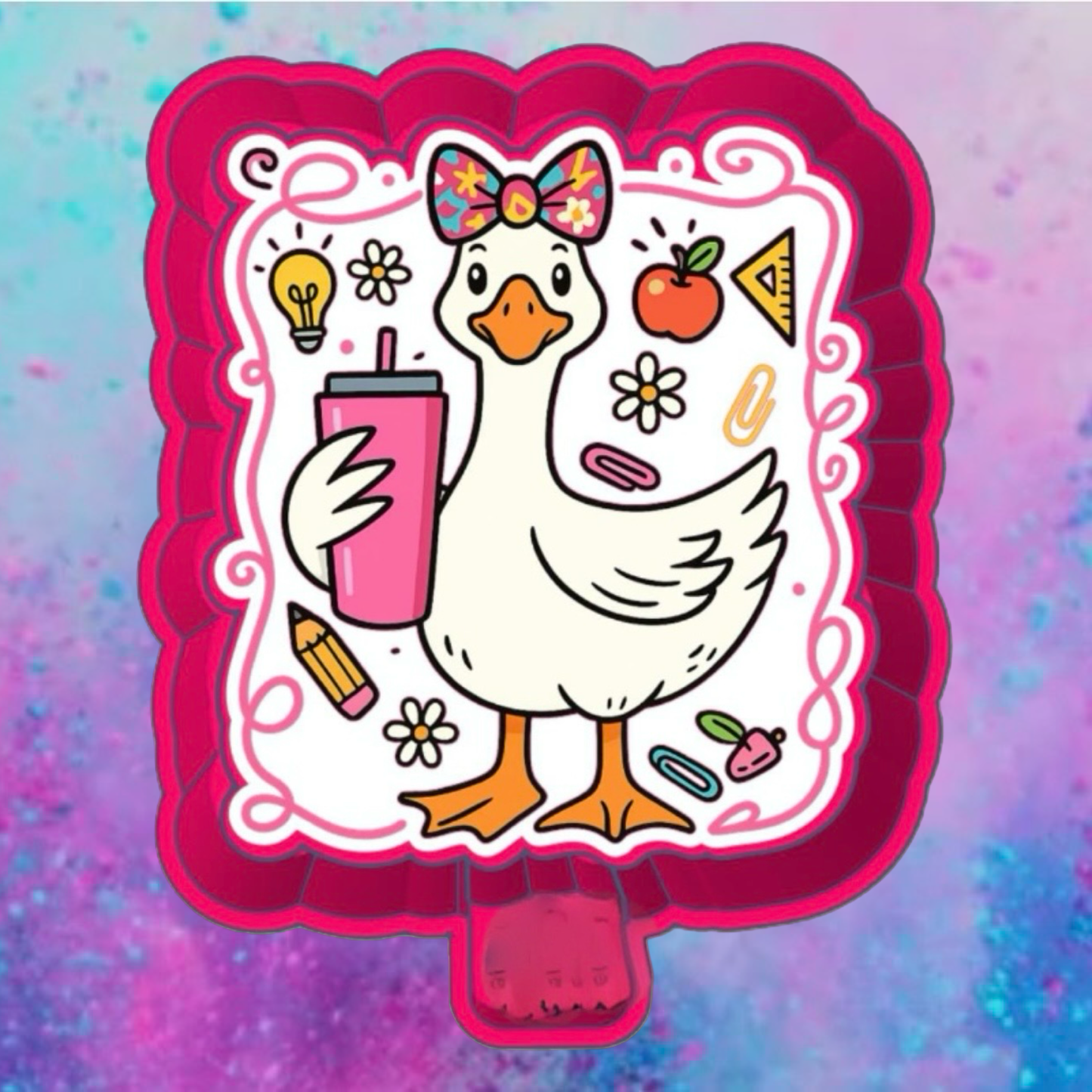 Silly goose  car freshie mold and cardstock
