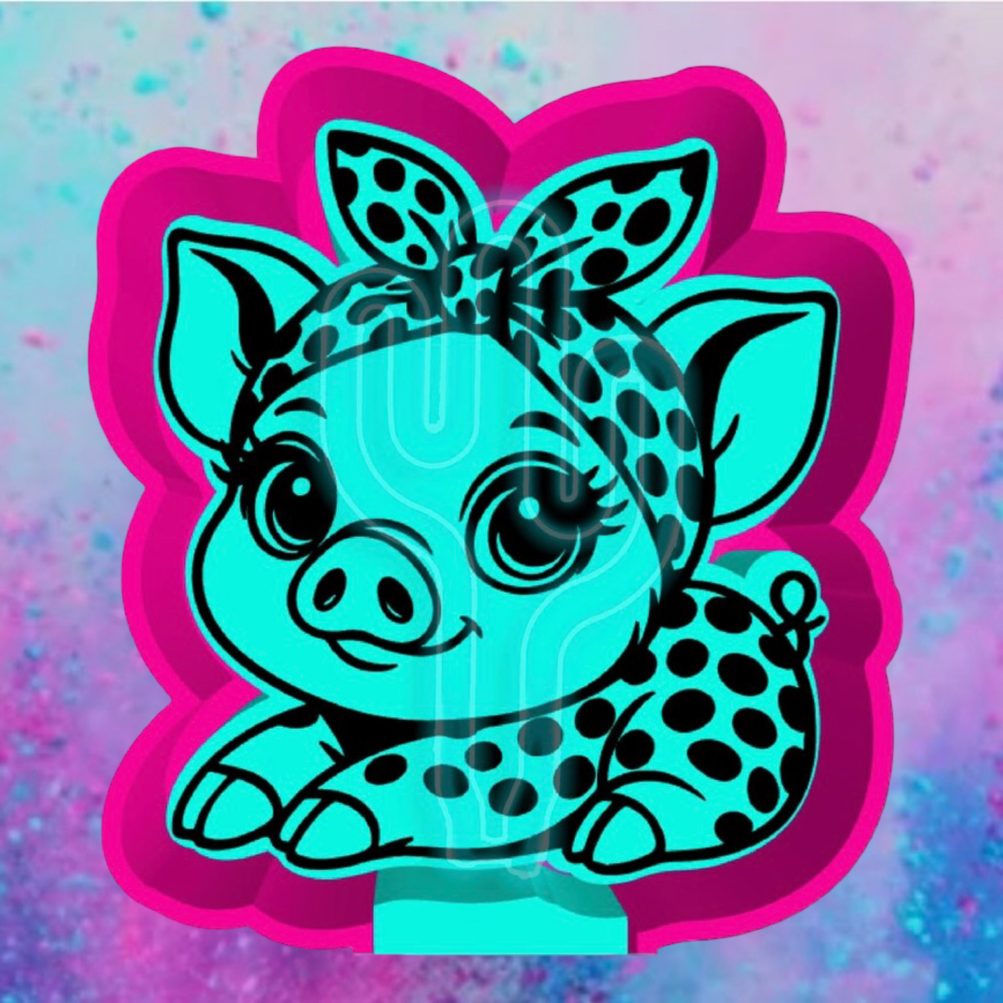 Sassy pig   freshie mold