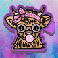 Bubble gum highland cow freshie mold