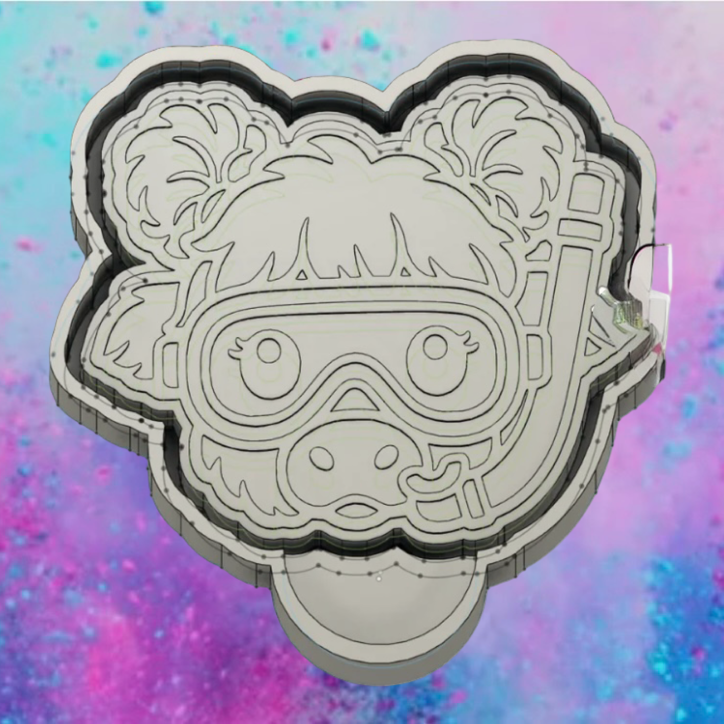 Scuba highland cow  freshie mold