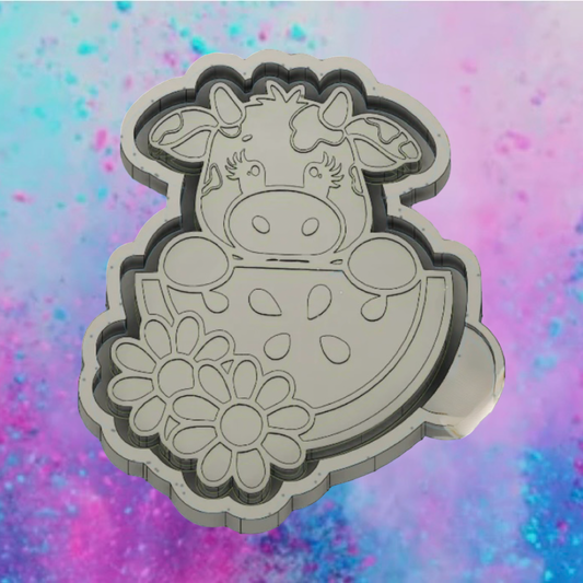 Watermelon cow freshie mold