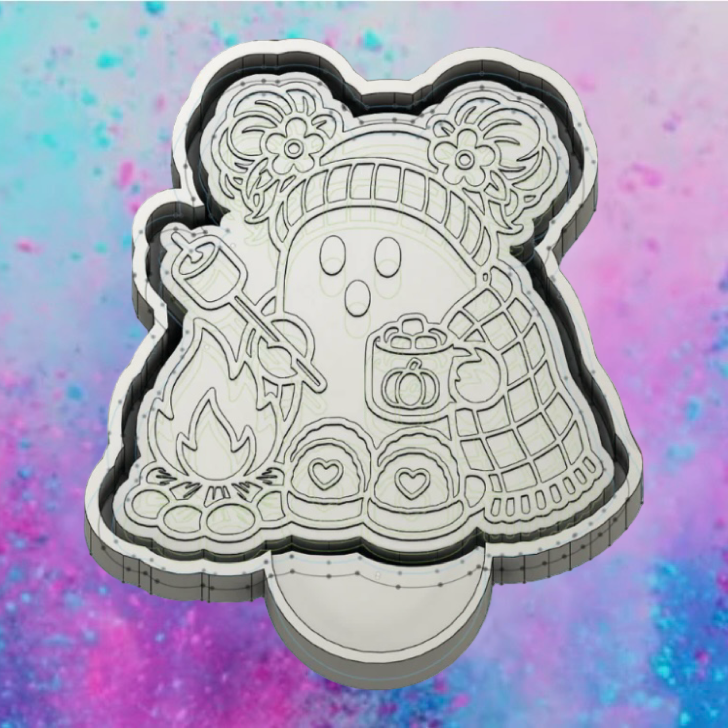 Campfire ghost freshie mold
