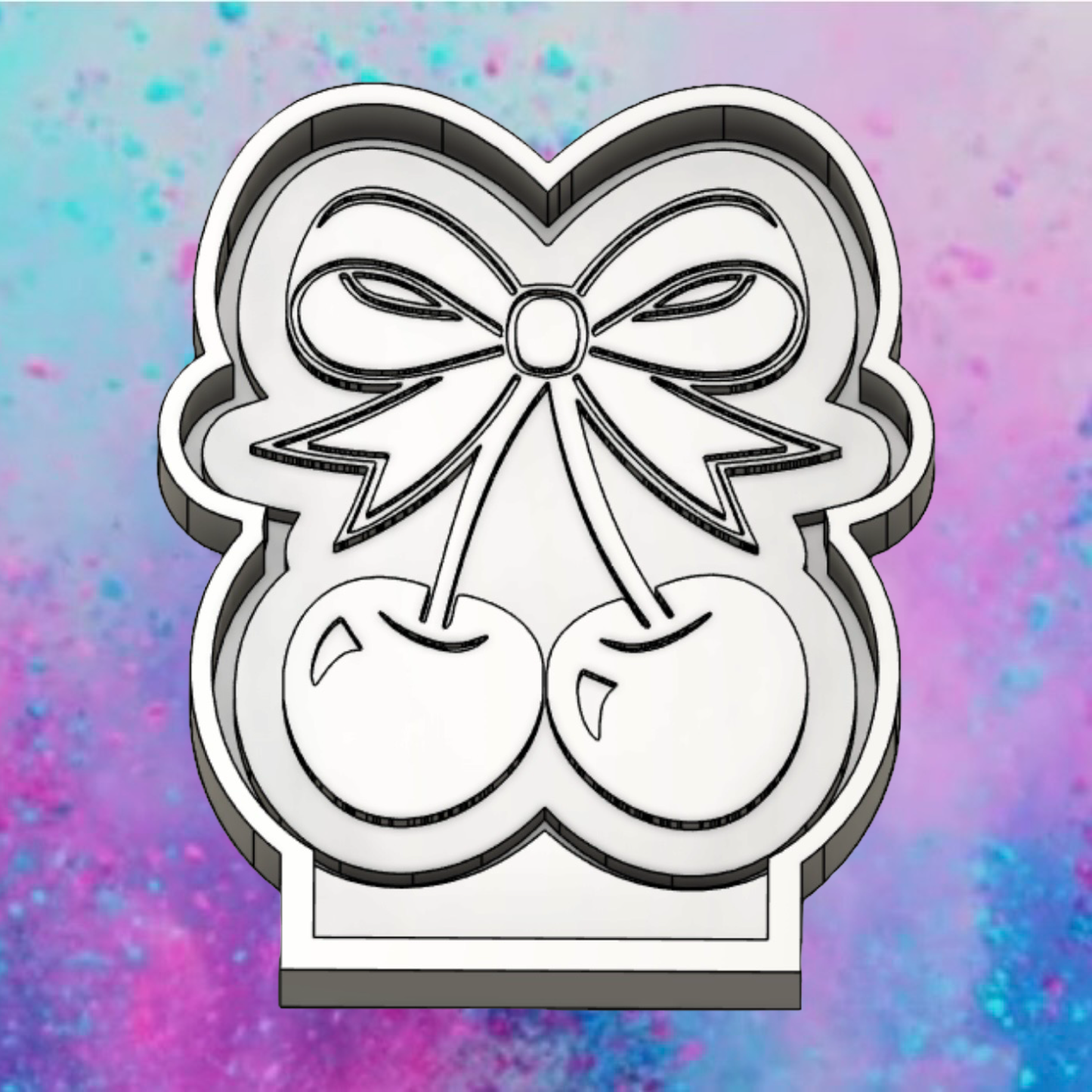 Cherries with bow freshie mold