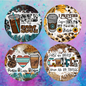 Coffee round cardstock