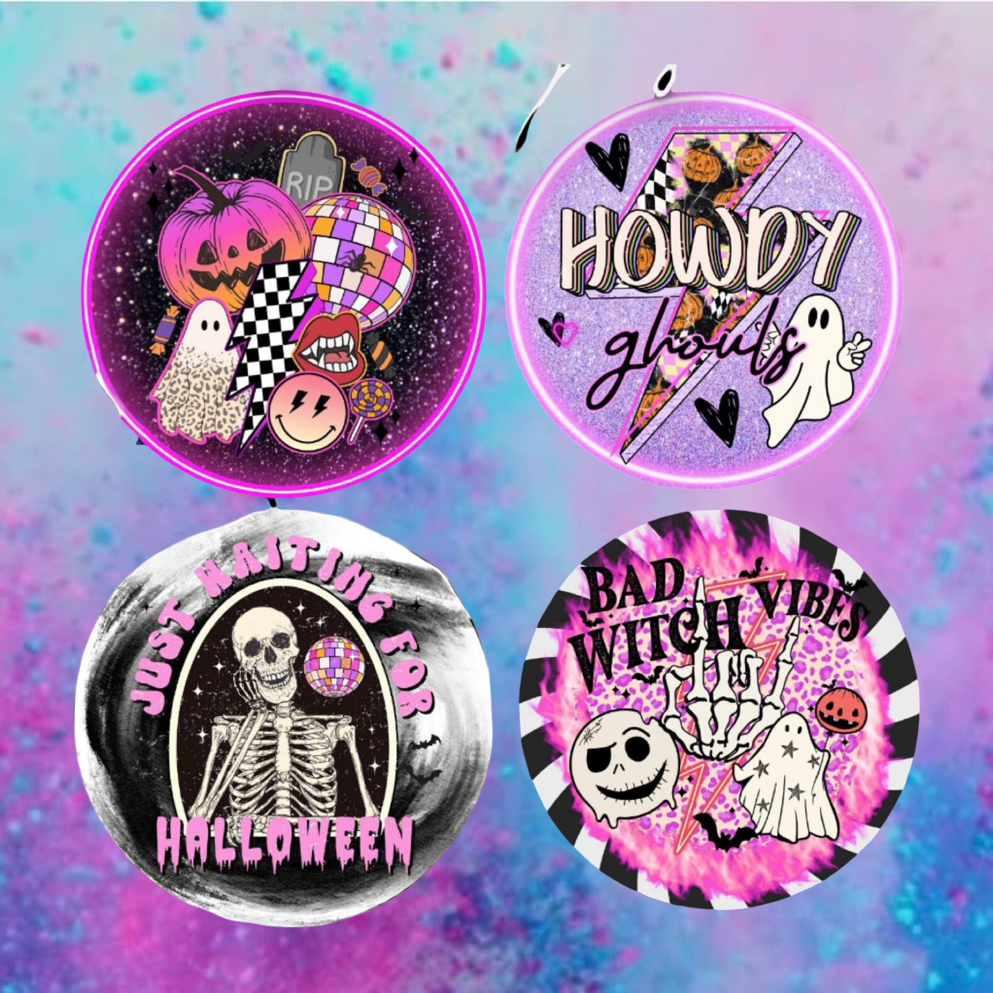 Halloween round cardstock