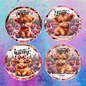 Highland cow round cardstock