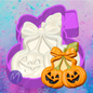 3D Halloween pumpkins coquette bow freshie molds.