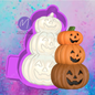 3D stacked Halloween pumpkins freshie molds.