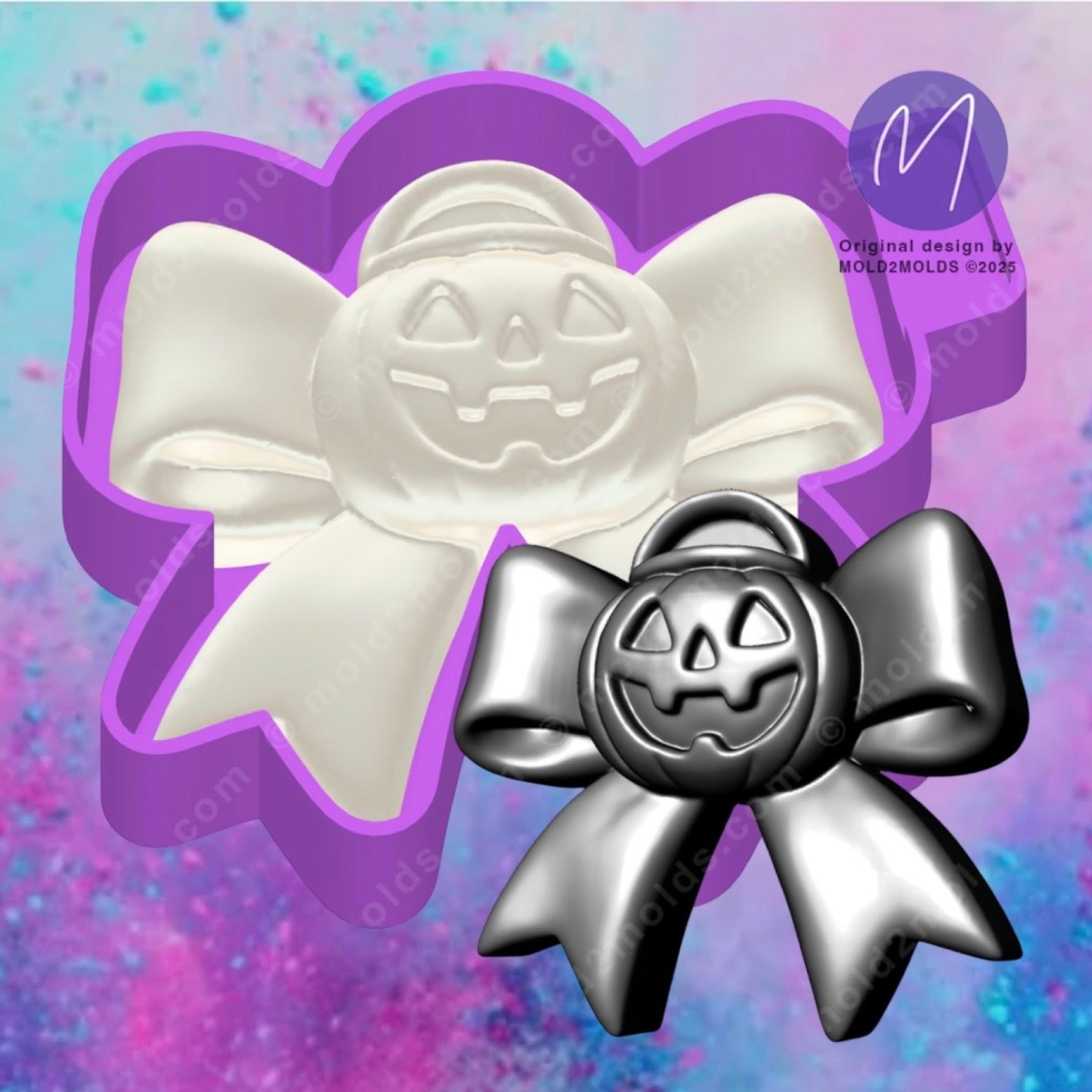 3D pumpkin bow freshie molds.