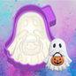 3D ghost with pumpkin freshie molds.