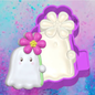 3D ghost with flower freshie molds.
