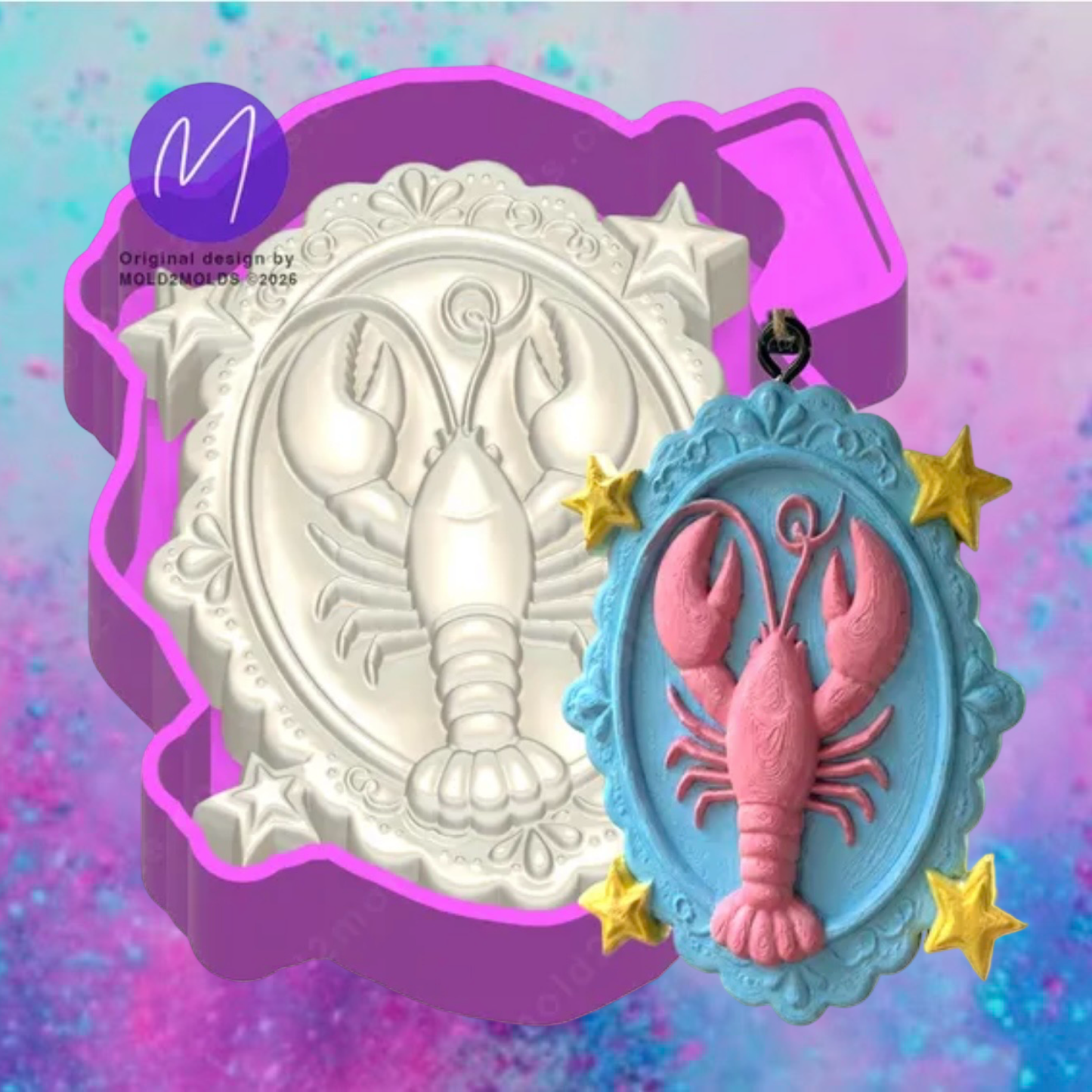 3D preppy lobster freshie molds.