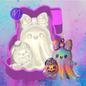 3D bow ghost trick or treat  freshie molds.