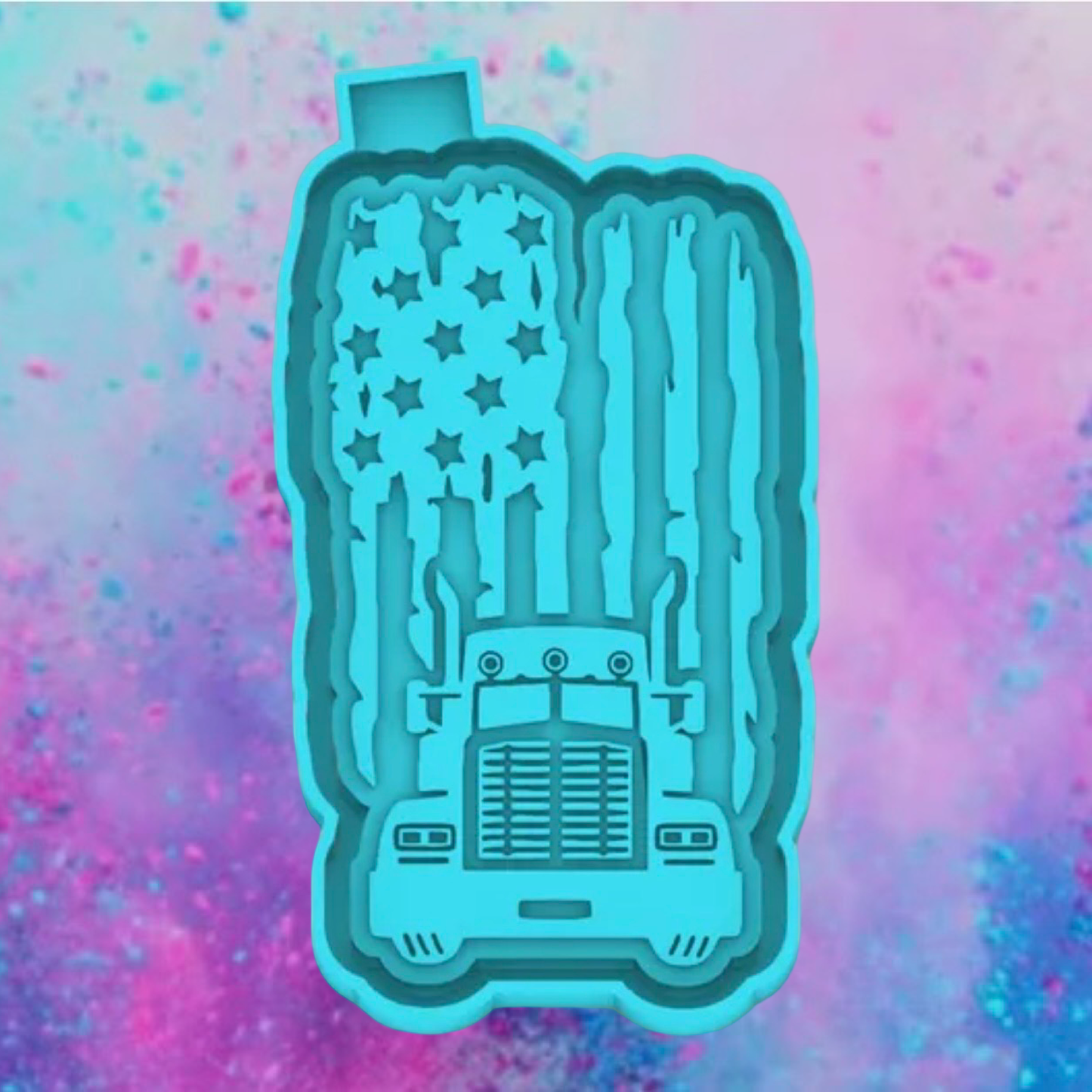 American truck flag freshie mold