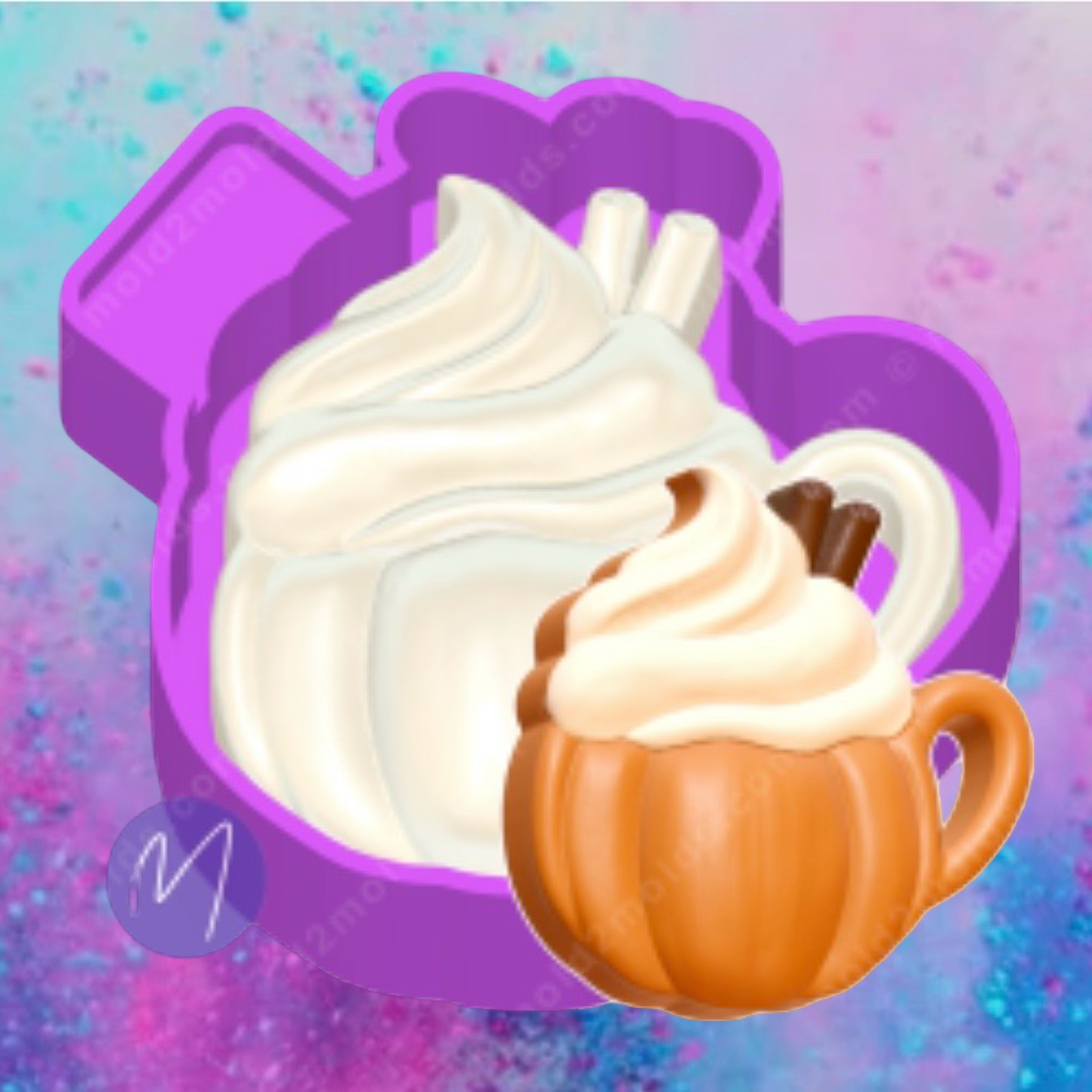 3D pumpkin spice latte freshie molds.