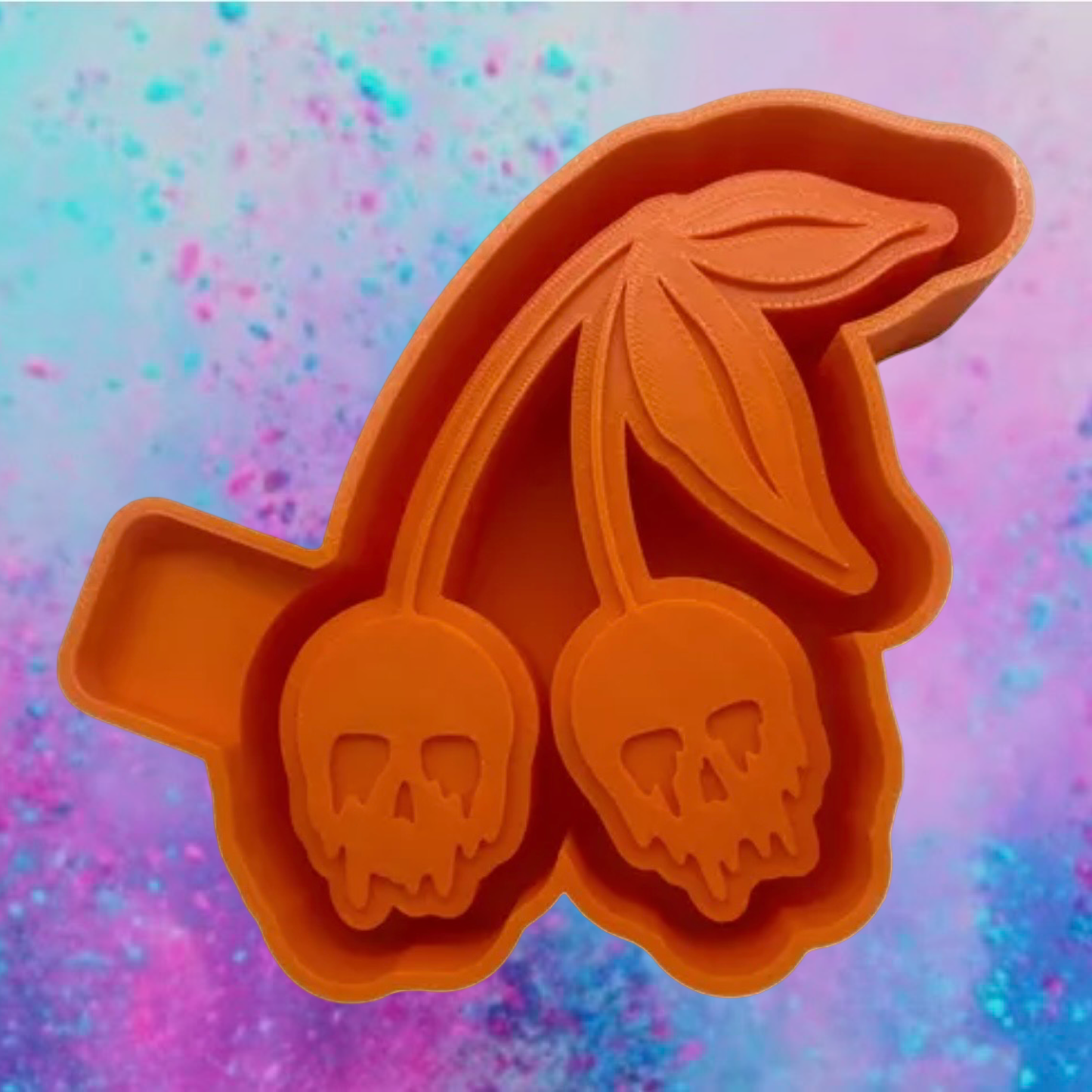Drip skull cherries freshie mold