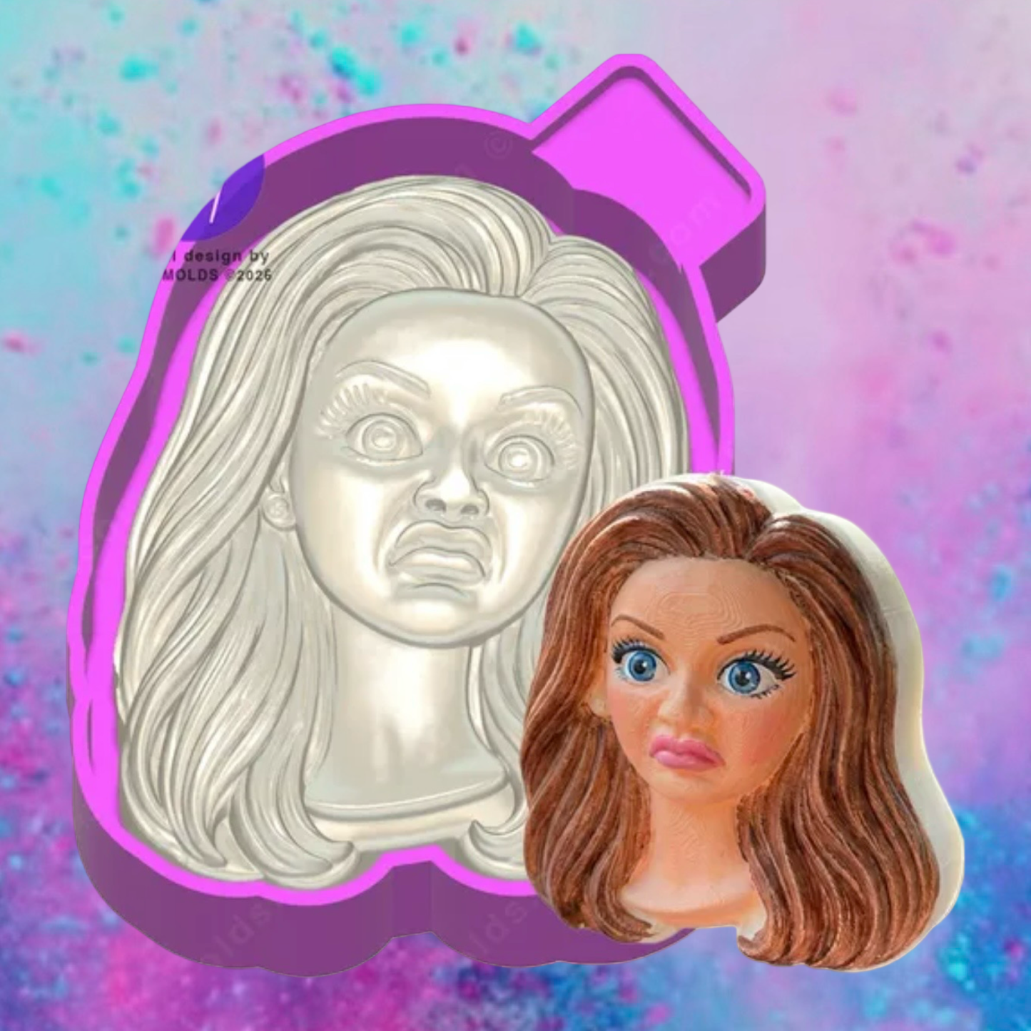 3D Doll face  freshie molds.