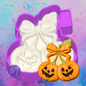 3D  pumpkin cherries  with bow freshie molds.