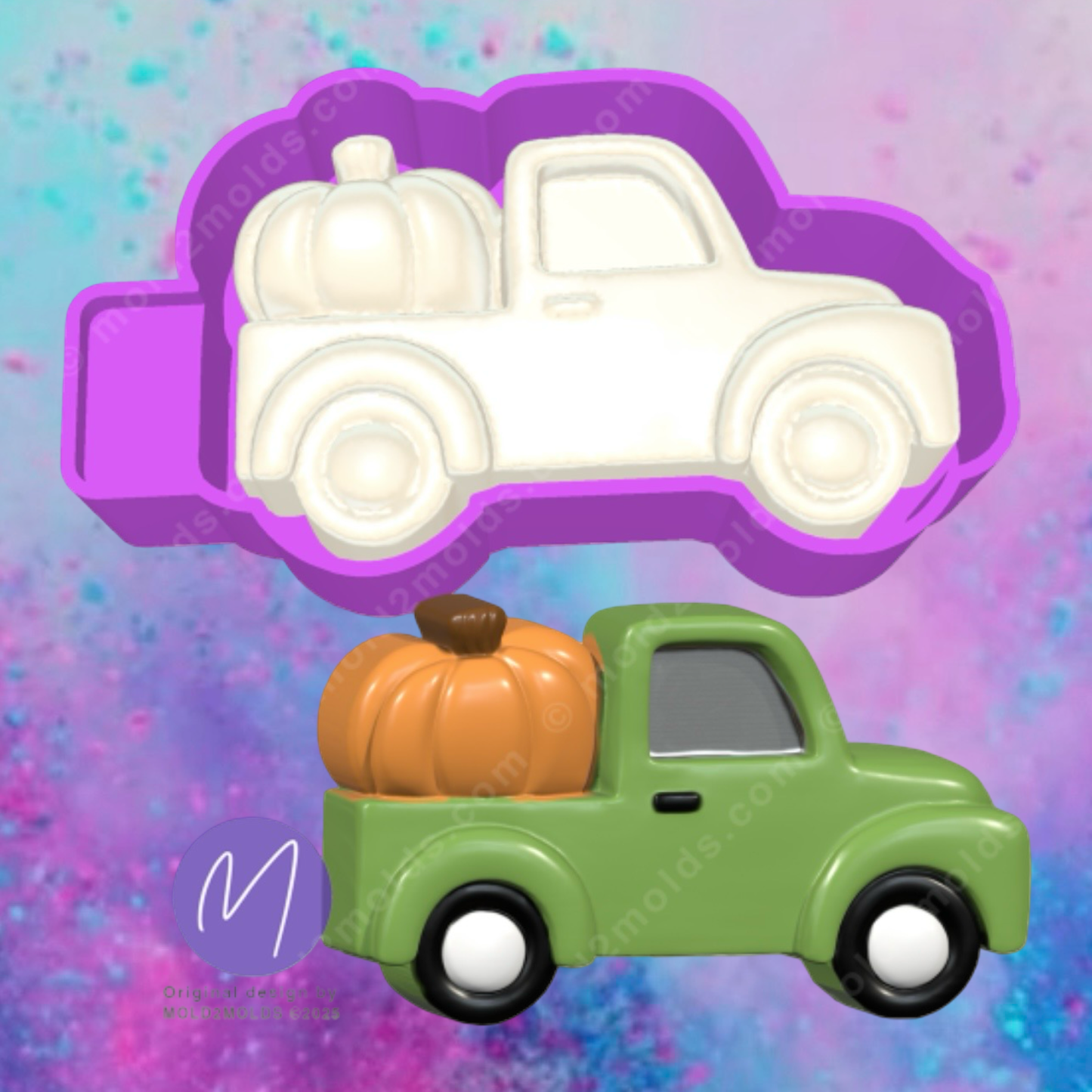 3D pumpkin in truck freshie molds.