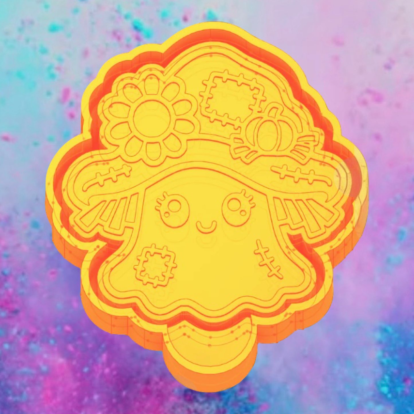 Cute scarecrow ghost freshie mold