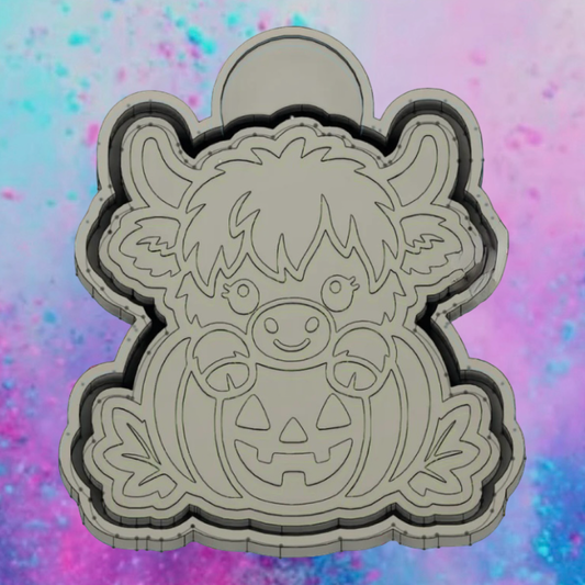Pumpkin  highland cow freshie mold