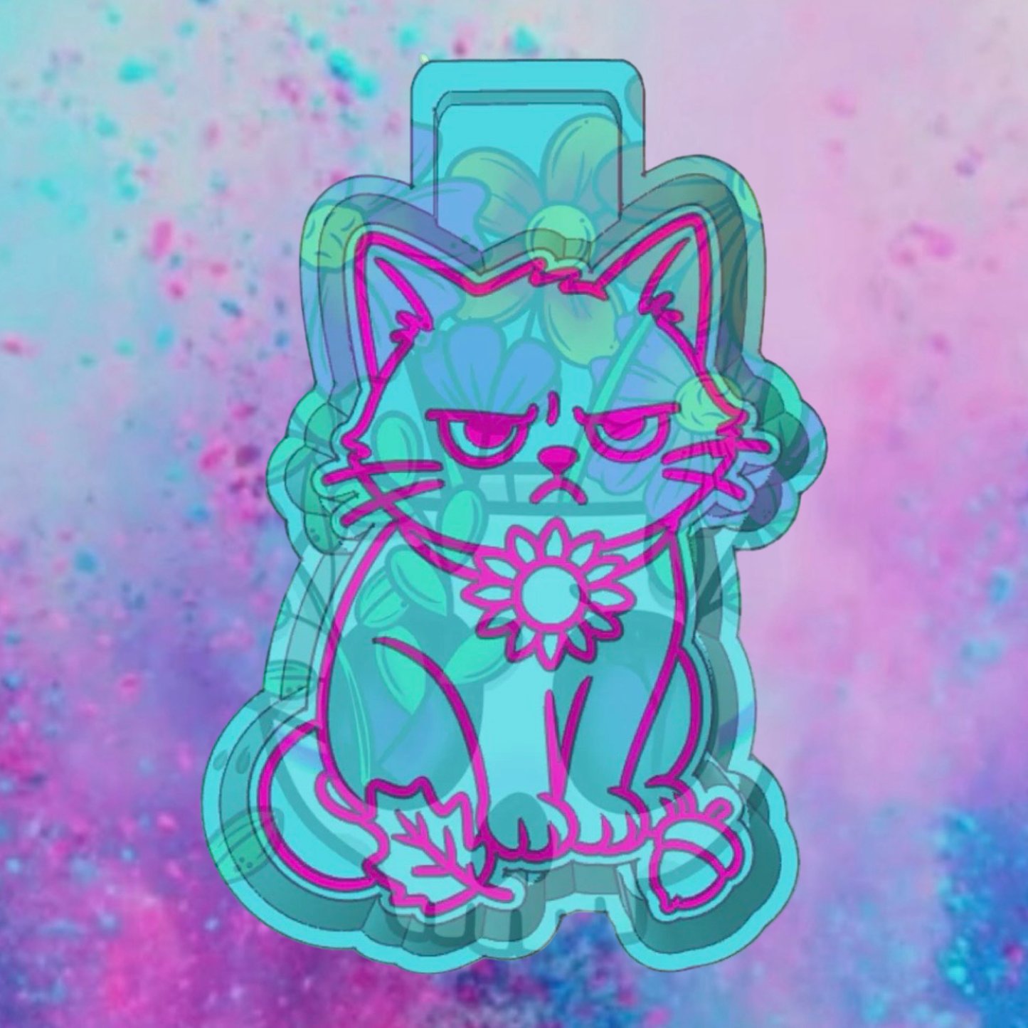 Fall grumpy cat freshie mold