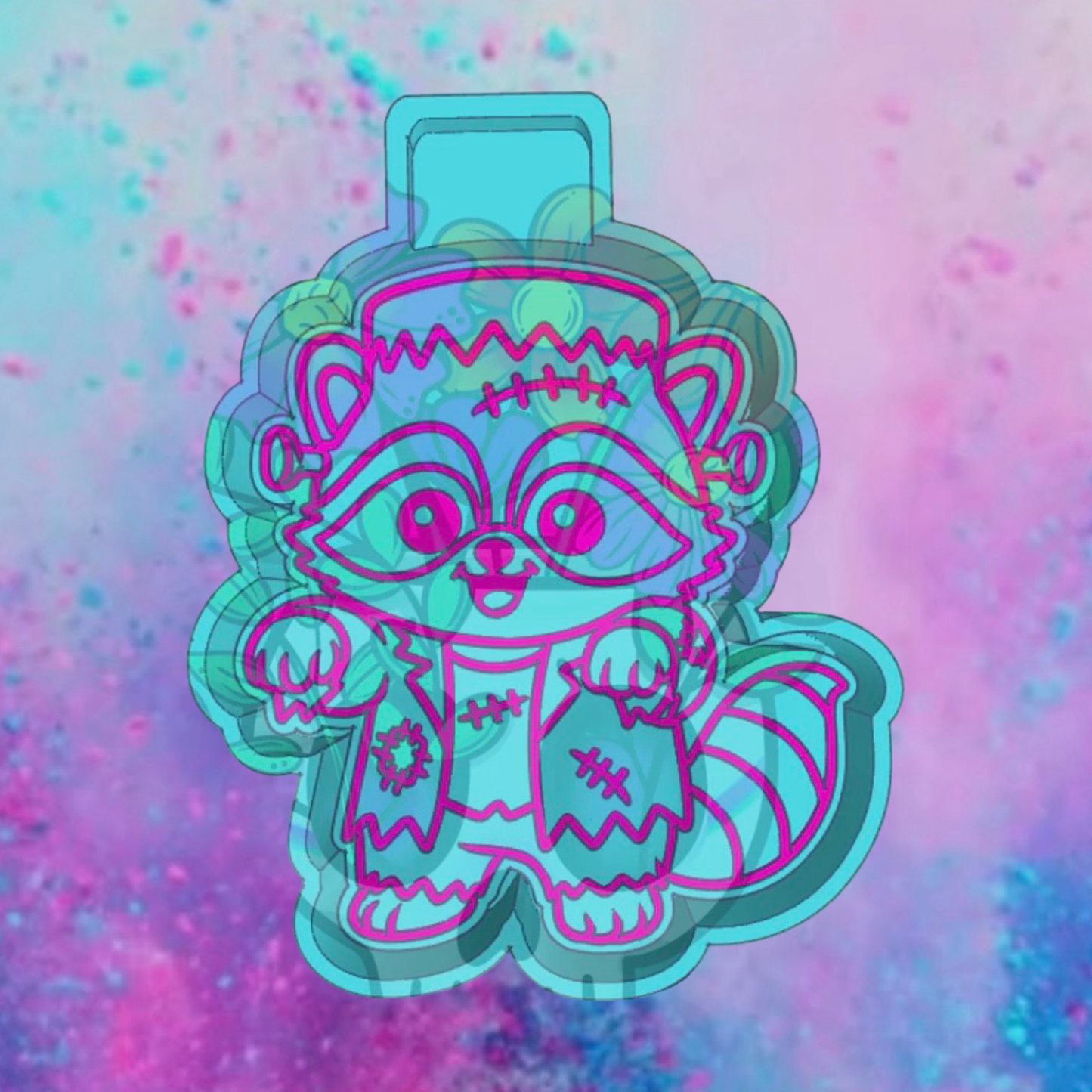 Fraken-raccoon freshie mold