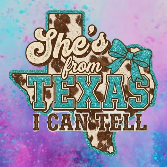 She’s from Texas i can tell round cardstock