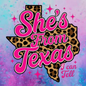 She’s from Texas I can tell round cardstock