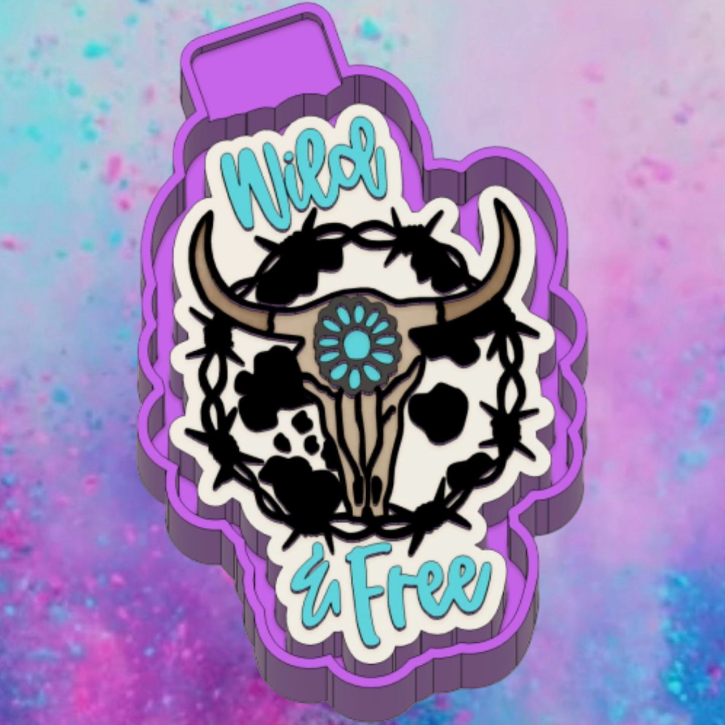Wild and free freshie mold