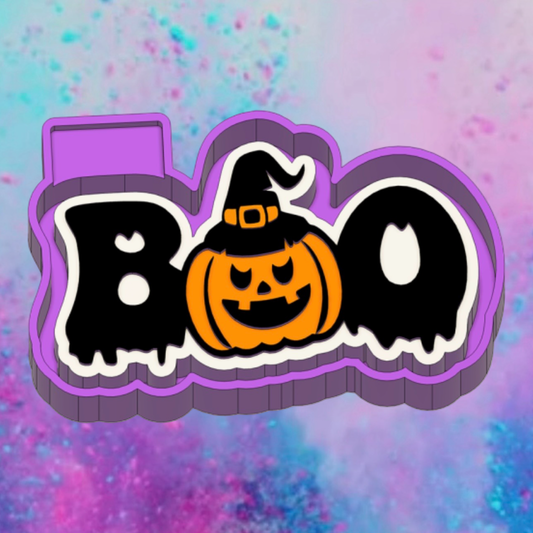 BOO pumpkin freshie mold