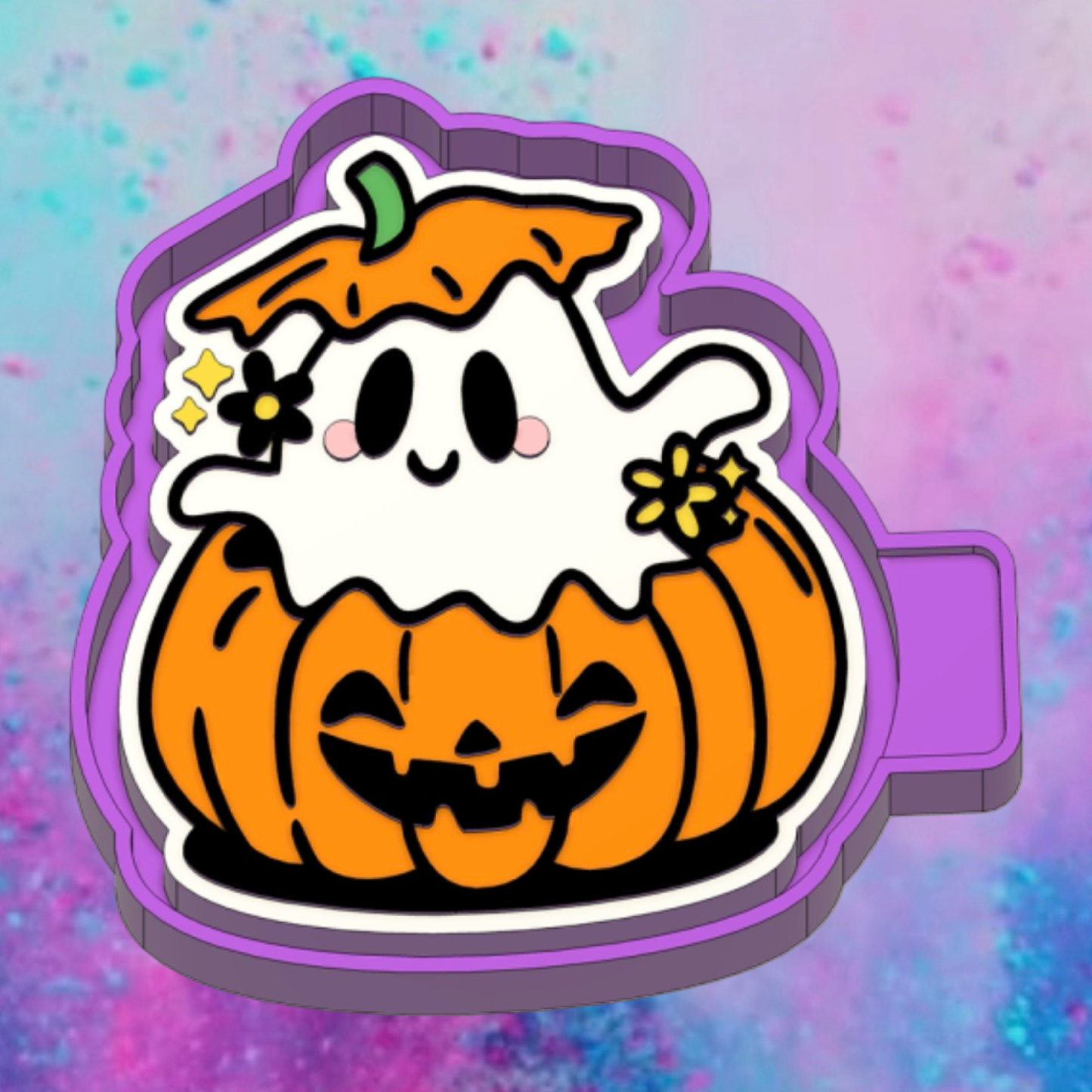 Ghost in pumpkin freshie mold