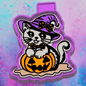 Cat with witches hat freshie mold