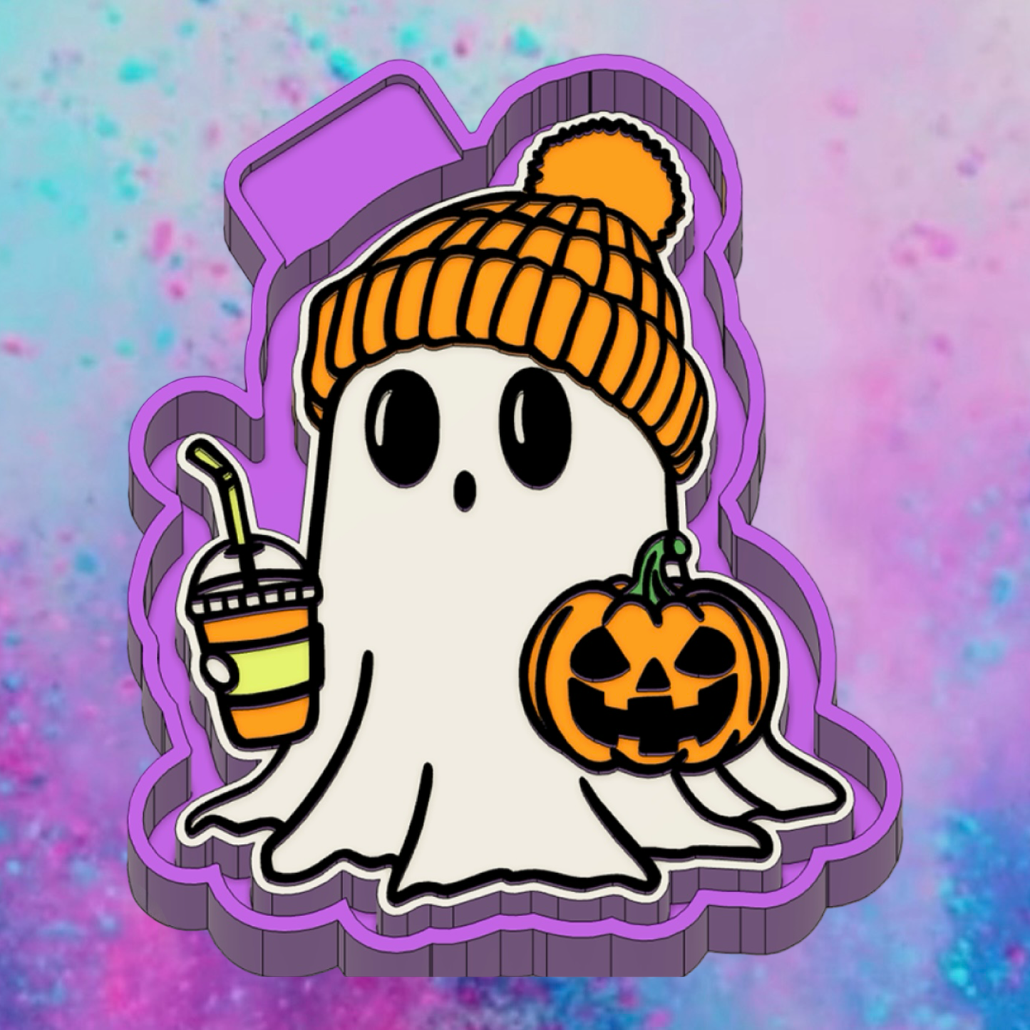 Halloween  coffee ghost freshie mold