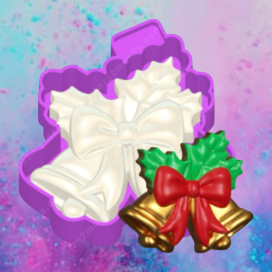 3D Christmas bells freshie molds.