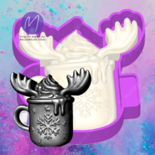 3D reindeer  mug freshie molds.