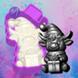 3D Christmas Highland cow  freshie molds.