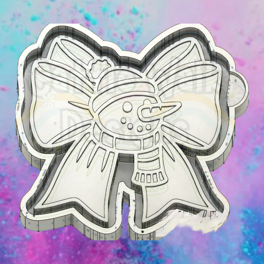 Snowman bow freshie mold