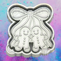 Gingerbread couple bow freshie mold