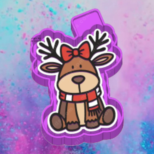 Christmas  reindeer freshie mold