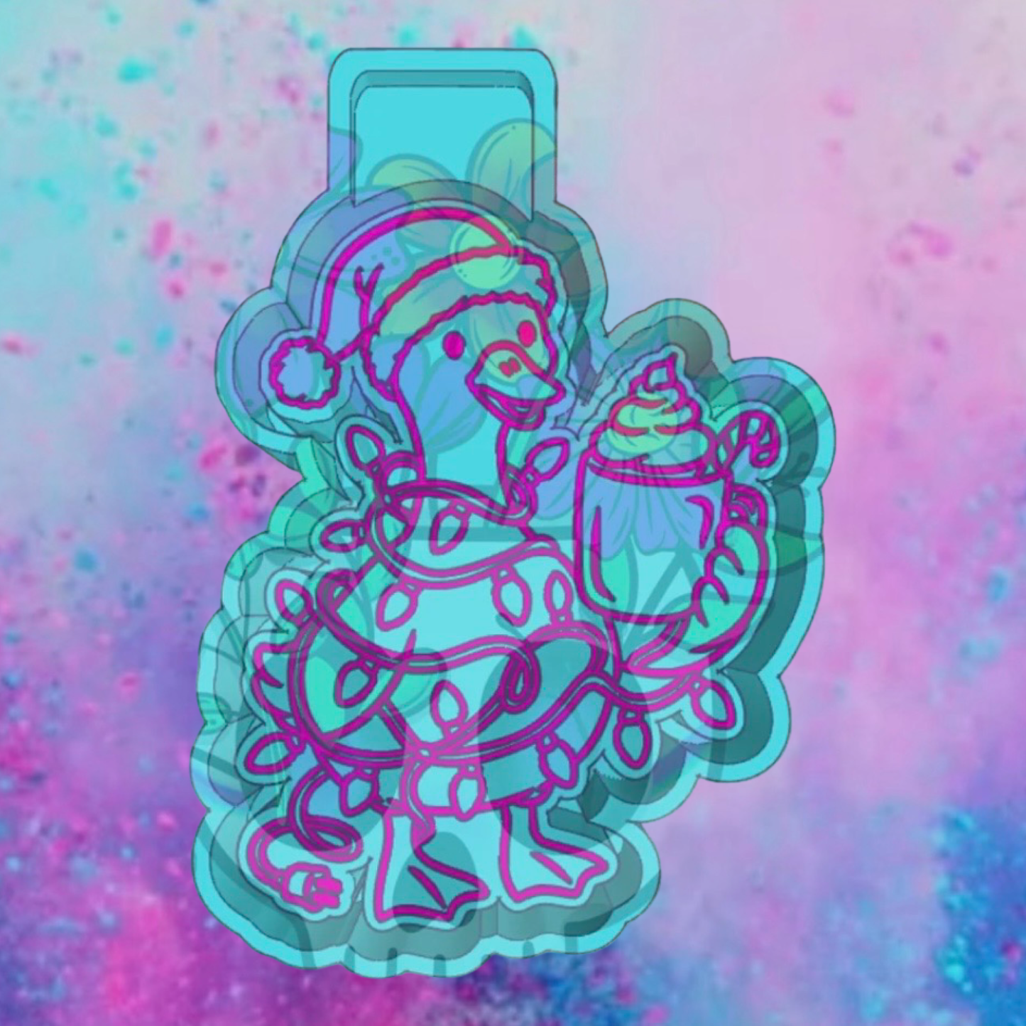 Tangled goose freshie mold