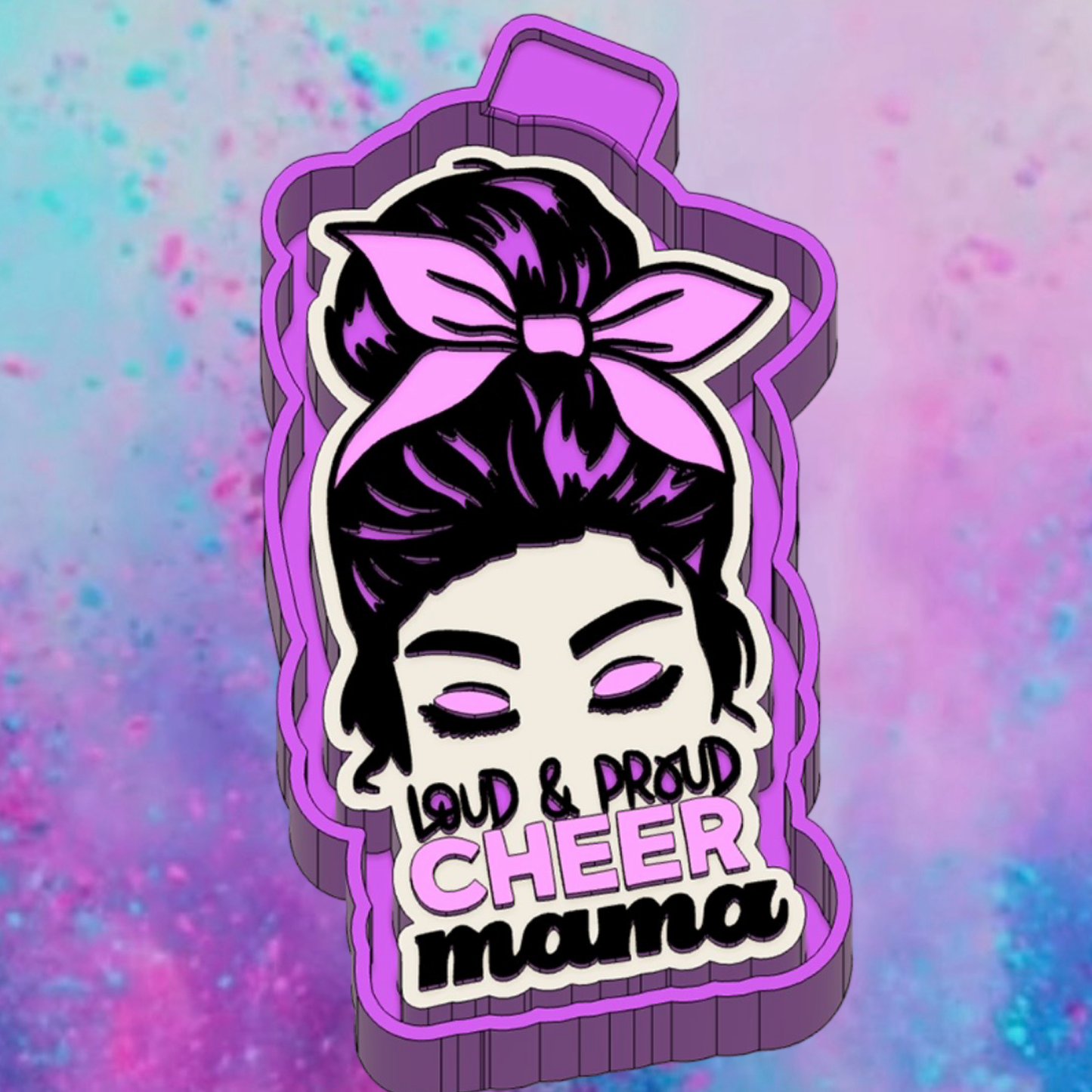 Loud and proud cheer mom freshie mold